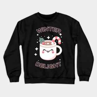 Winter delight. Kawaii hot Chocolate Crewneck Sweatshirt